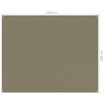 vidaXL Tapis de tente 250x200 cm Taupe