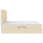 vidaXL Lit avec des lumières à LED Crème 160 x 200 cm tissu