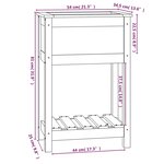 vidaXL Jardinière avec étagère Gris 54x34 5x81 cm Bois massif de pin