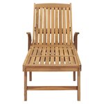 vidaXL Chaise longue Bois de teck solide