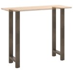 vidaXL Pieds de table de bar en acier naturel 2 pièces 40 x (110-111) cm Acier