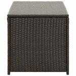 vidaXL Boîte de rangement de jardin résine tressée 100x50x50 cm marron