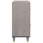 vidaXL Buffet Gris et or 60 x 33 x 75 cm Bois de manguier massif