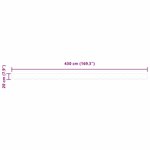 vidaXL Bande de auvent Vert et blanc 4.3 x 0.2 m Toile