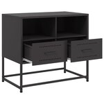 vidaXL Meuble TV noir 68x39x60 5 cm acier