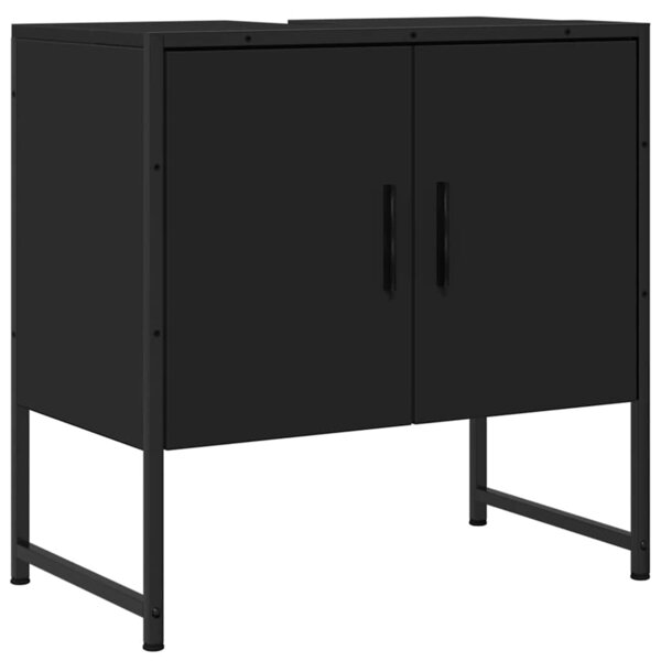 vidaXL Armoire lavabo de salle de bain noir 60x33x60 cm