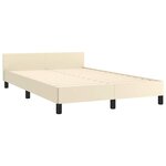 vidaXL Cadre de lit sans matelas crème 120x190 cm similicuir