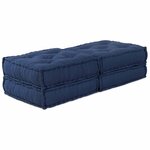 vidaXL Canapé modulaire 2 Pièces Indigo 70 x 70 x 36 cm tissu