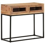 vidaXL Table console 90x35x76 cm Bois d'acacia massif