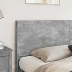 vidaXL Cadre de lit avec rangement et tête de lit Gris béton