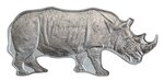 BLACK RHINO Animals of Africa 1 Once Argent Coin 2 Dollars Solomon Islands 2022