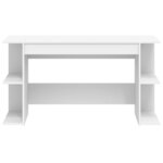 vidaXL Bureau blanc 140x50x75 cm bois d'ingénierie