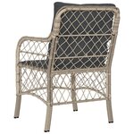 vidaXL Chaises de jardin coussins lot de 2 gris clair résine tressée