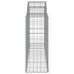 vidaXL Paniers à gabions arqués 3 Pièces 200x50x100/120 cm fer galvanisé