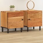 vidaXL Tables de chevet 2 Pièces 40x33x46 cm Bois d'acacia massif
