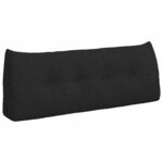 vidaXL Coussin de Dos Noir 120 x 24 x 50 cm tissu