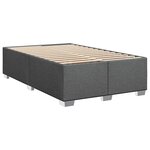 vidaXL Sommier à lattes de lit avec matelas Gris foncé 120x200cm Tissu