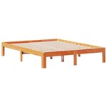 vidaXL Lit bibliothèque sans matelas cire marron 140x200 cm pin massif