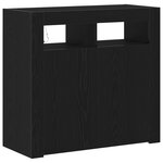 vidaXL Buffet Noir 80 x 35 x 75 cm Bois d'ingénierie