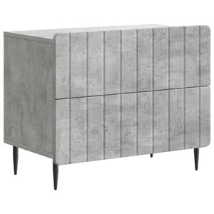 vidaXL Cabinet de chevet avec tiroir Gris béton 62 x 34 5 x 49 5 cm