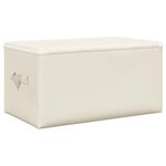 vidaXL Boîtes de rangement 2 Pièces Tissu 43x34x23 cm Crème