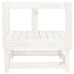 vidaXL Canapé d'angle de jardin blanc bois de pin massif