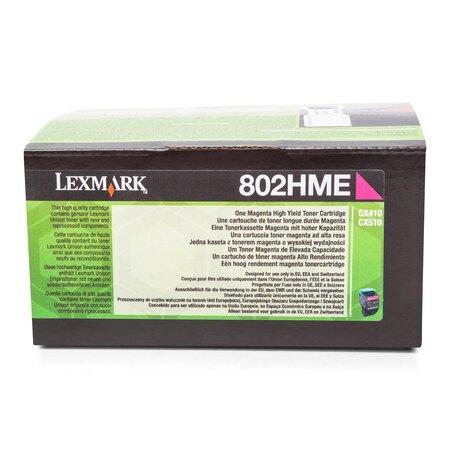 Toner Laser Original 80C2HME 3000 Pages Magenta LEXMARK