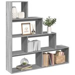 vidaXL Étagère séparatrice de pièce 4 niveaux sonoma gris