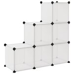 vidaXL Cubes de rangement 6 Pièces Transparent PP