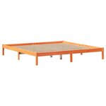 vidaXL Cadre de lit sans matelas cire marron 200x200cm bois pin massif