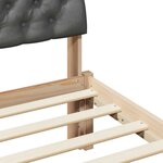 vidaXL Cadre de lit avec tête de lit marron et gris foncé 140 x 190 cm