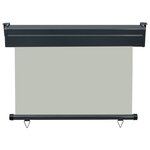 vidaXL Auvent latéral de balcon 105x250 cm Gris