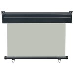 vidaXL Auvent latéral de balcon 105x250 cm Gris