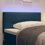 vidaXL Tête de Lit LED avec des lumières à LED Bleu 80 cm tissu