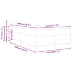vidaXL Cadre de lit avec matelas Gris clair 120 x 200 cm tissu