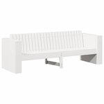 vidaXL Canapé de jardin Blanc 185.5 x 60 x 62 cm Bois massif en pin