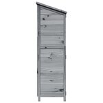 vidaXL Abri de jardin Gris 106 5 x 56 x 176 cm Bois de Sapin Massif