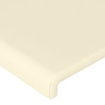 vidaXL Tête de lit avec oreilles Crème 163x16x118/128 cm Similicuir