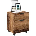 vidaXL Classeur mobile roues vieux bois 45x38x54 cm bois d'ingénierie