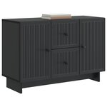 vidaXL Buffet avec tiroir Noir 89 x 34 5 x 60 cm Bois d'ingénierie