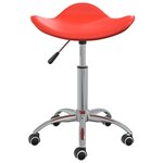 Chaise fauteuil siège de bureau informatique étude similicuir rouge 02_0024062