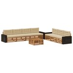 vidaXL Ensemble de canapés d'extérieur 8 Pièces Naturel et Beige