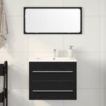 vidaXL Meuble de salle de bain avec lavabo chêne noir 60x38 5x48 cm