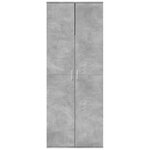 vidaXL Buffet haut gris béton 70x35x180 cm bois d'ingénierie