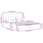 vidaXL Cadre de lit sans matelas Hanko rose 140x190 cm velours