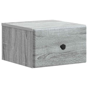 vidaXL Cabinet de chevet mural Sonoma gris 34 5 x 33 x 20 cm