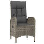vidaXL Mobilier à dîner de jardin 3Pièces avec coussins noir et gris