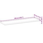 vidaXL Dessus de table 100x20x2 cm rectangulaire bois massif d'acacia
