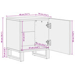 vidaXL Table de chevet 40x34x46 cm bois de manguier massif