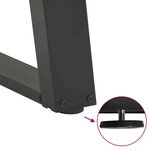 vidaXL Pieds de table console en U  2 pièces  anthracite  38 x (72-73) cm  acier